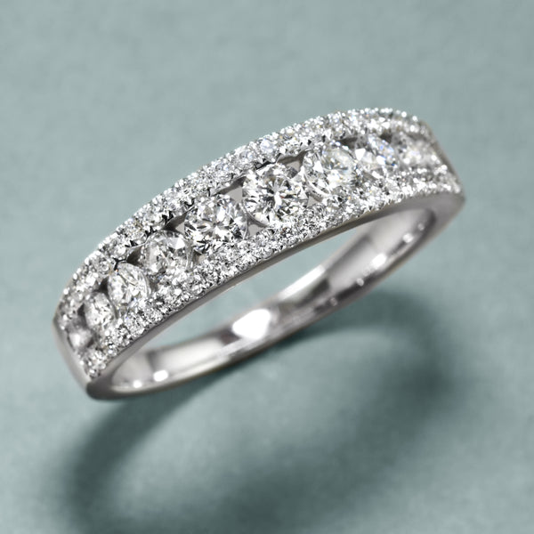 Three row hotsell engagement ring