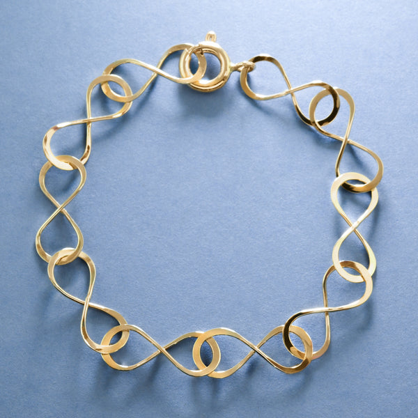 Hand-forged Infinity Link Bracelet