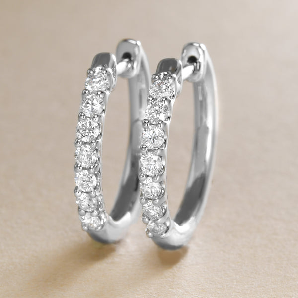 Medium Dazzling Diamond Hoops
