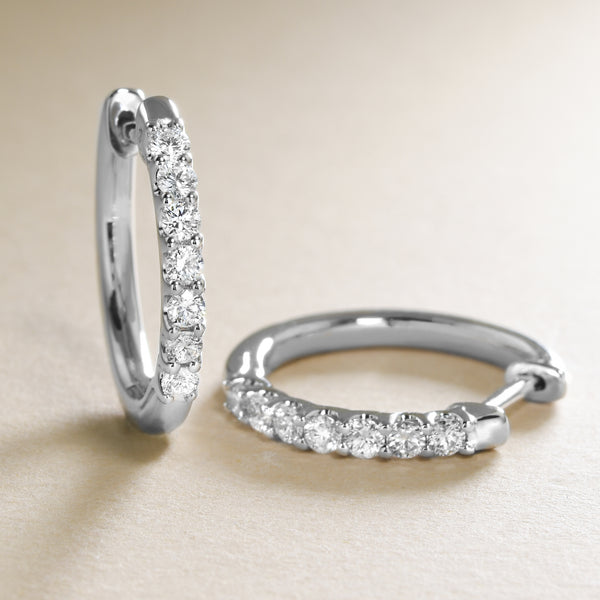 Medium Dazzling Diamond Hoops