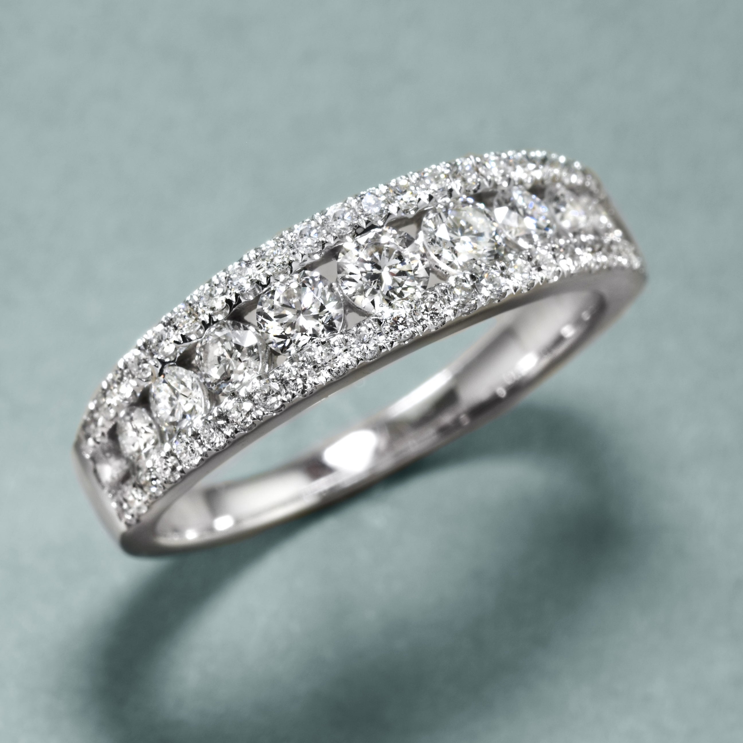 Three Diamond Engagement Ring Gold | 3 stone diamond rings equal size –  Misc. Jewellery