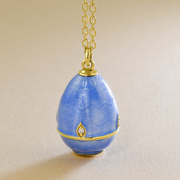 Decorative French Enamel Egg Pendant