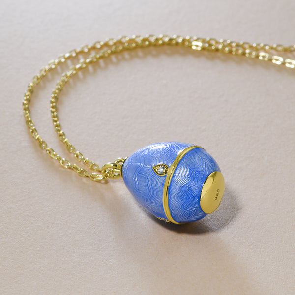 Decorative French Enamel Egg Pendant