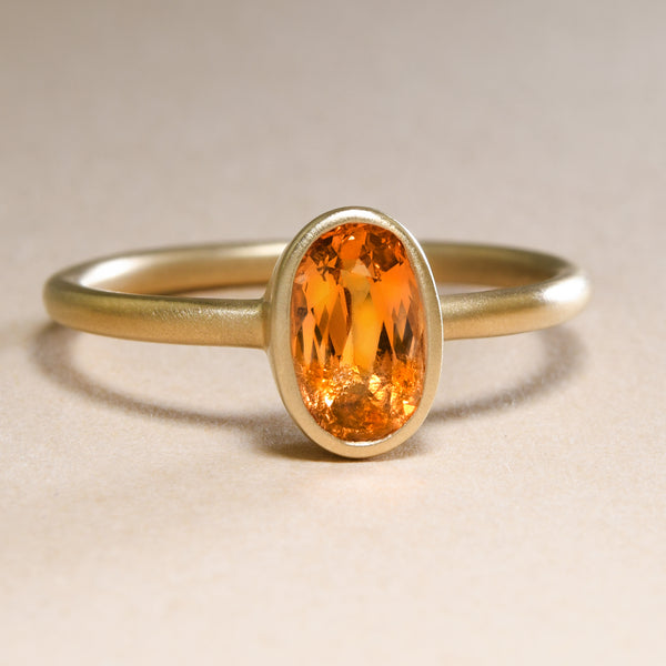 Modern Spessartite Garnet Ring
