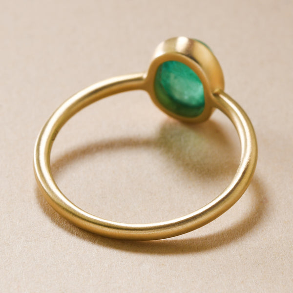 Glowing Emerald Ring In Gold