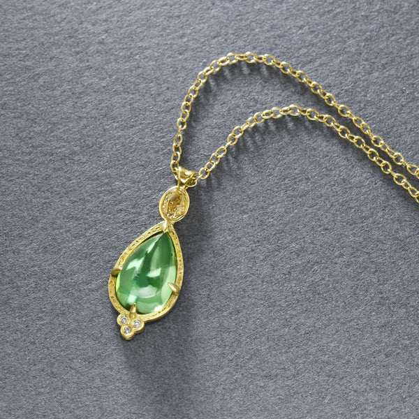 Ever-Green Garnet Pendant By Adel Chefridi