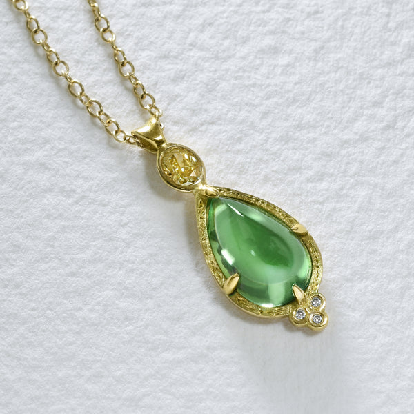 Ever-Green Garnet Pendant By Adel Chefridi