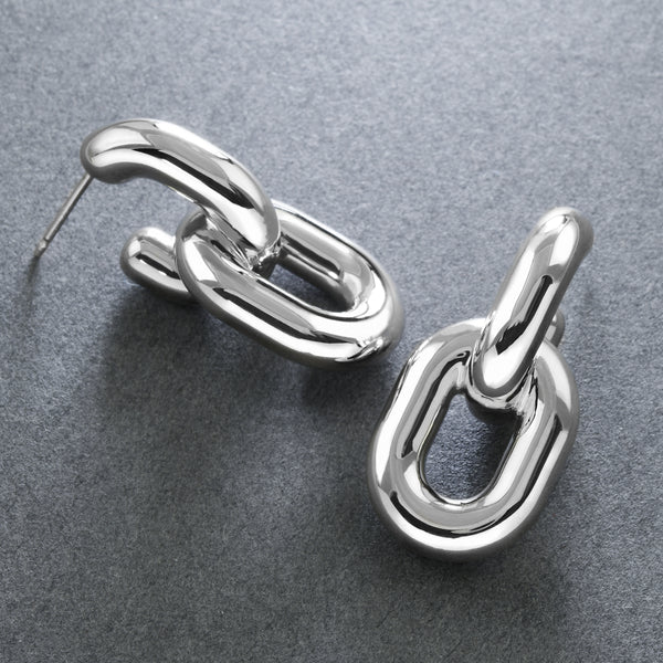 Big, Shiny Interlocking Earrings