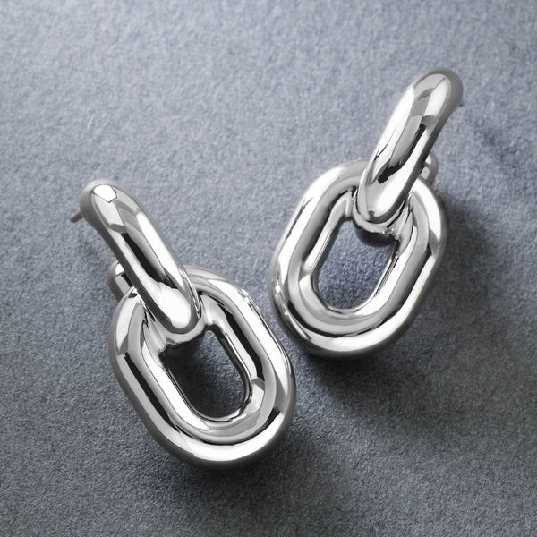 Big, Shiny Interlocking Earrings