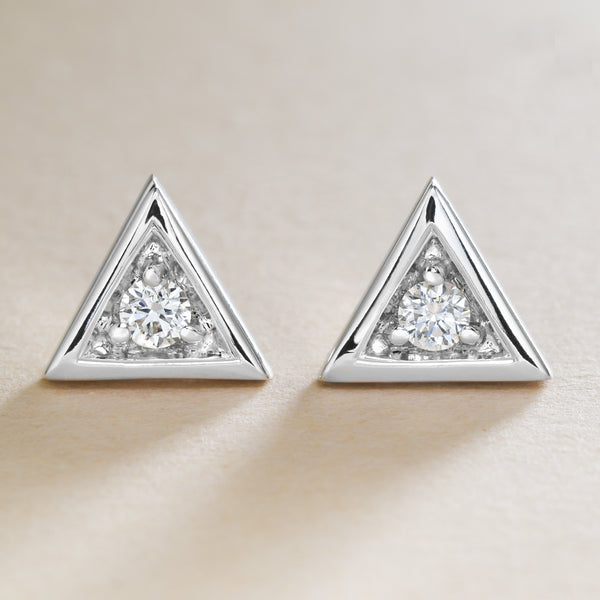 Diamond Triangle Studs