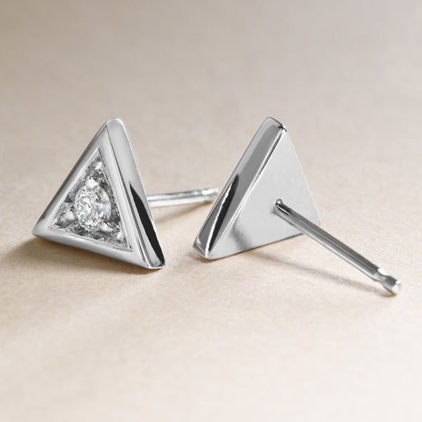 Diamond Triangle Studs