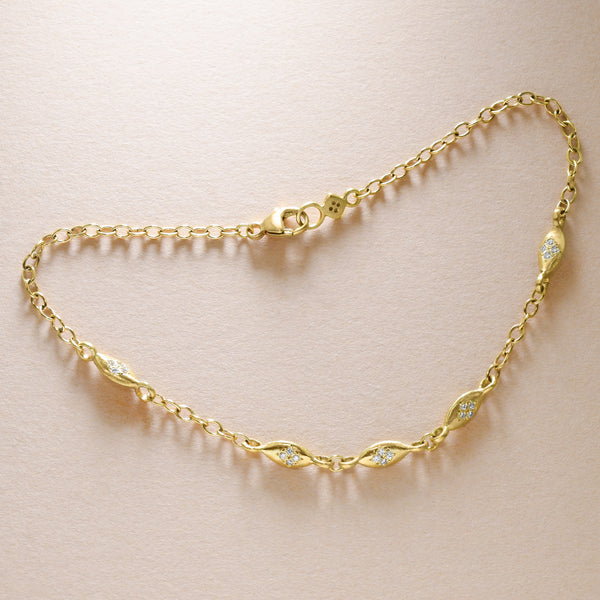Handmade Diamond Bracelet in 18K Gold