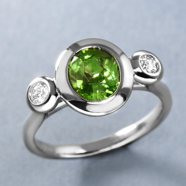 Green Zircon Lagoon Ring
