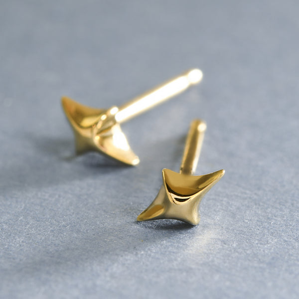 Very Tiny Gold Starburst Studs