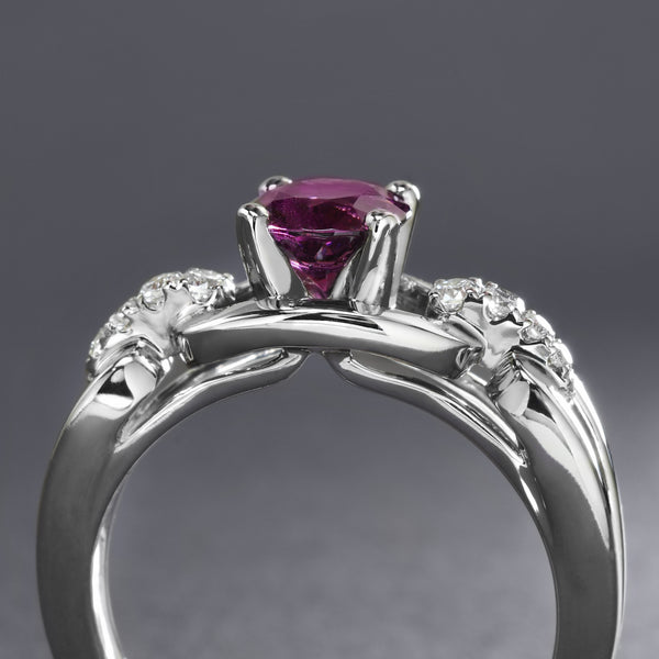 Modern Purple Garnet Ring
