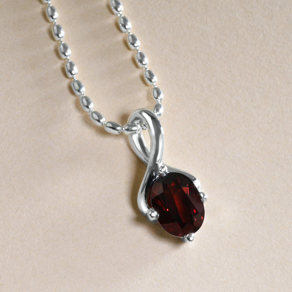 Garnet Twist Pendant
