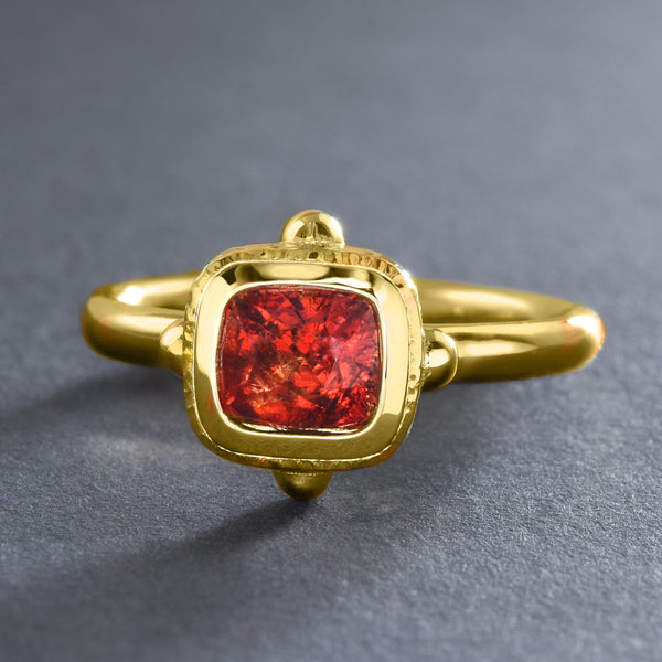 "Ring Of Antiquity" With Spinel