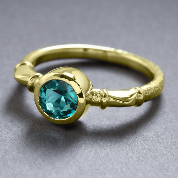 "Ring Of Antiquity" With Green Tourmaline