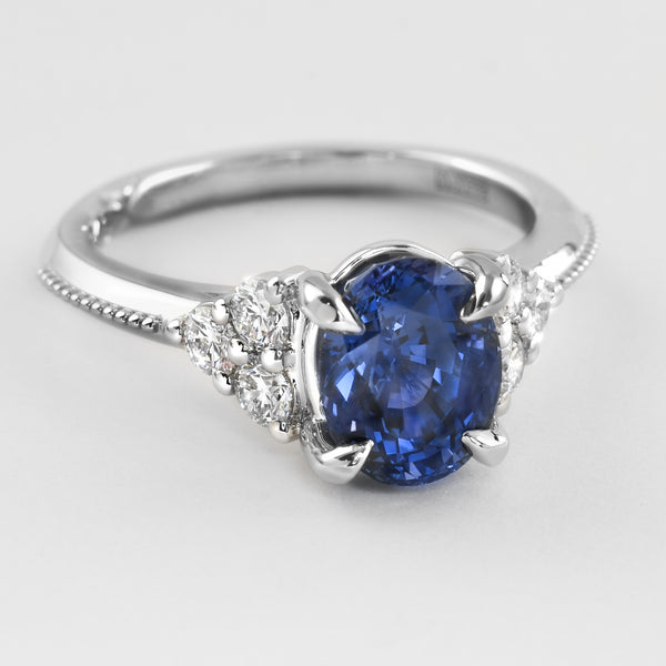Untreated Color-Shift Sapphire Ring