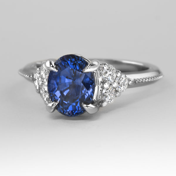 Untreated Color-Shift Sapphire Ring