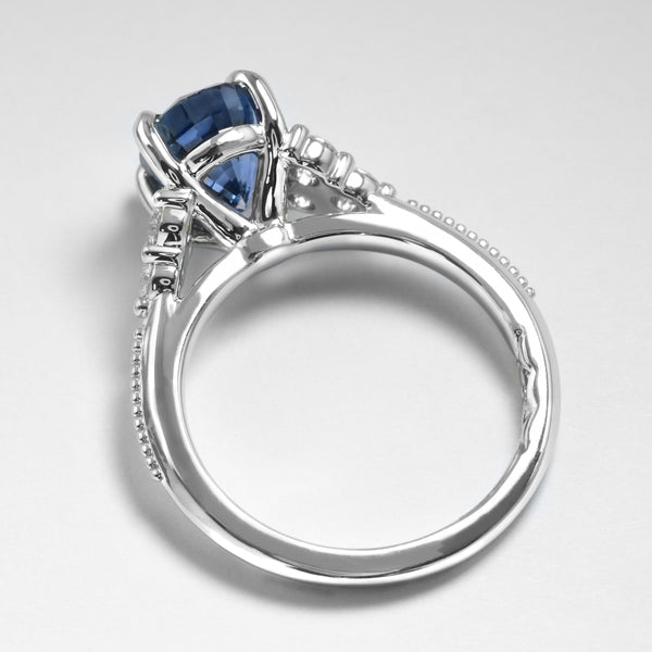 Untreated Color-Shift Sapphire Ring