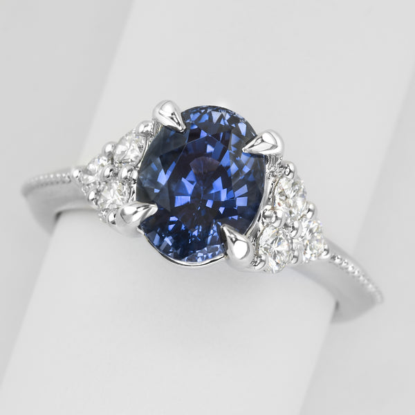 Untreated Color-Shift Sapphire Ring
