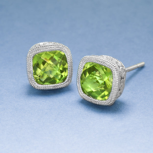 Zippy Peridot Studs