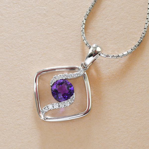 Ultra-Modern Amethyst Pendant
