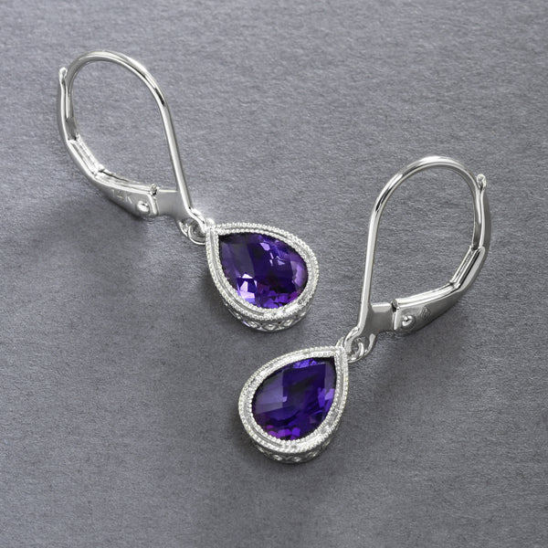 Pear Drops With Amethyst
