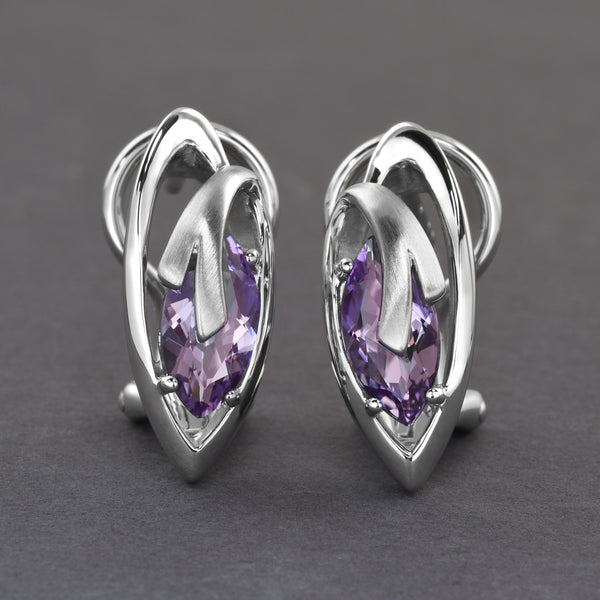 Fantastical Amethyst Earrings In Silver