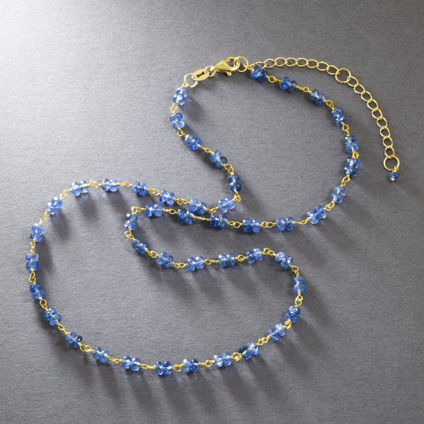 Blue Sapphire Station Necklace