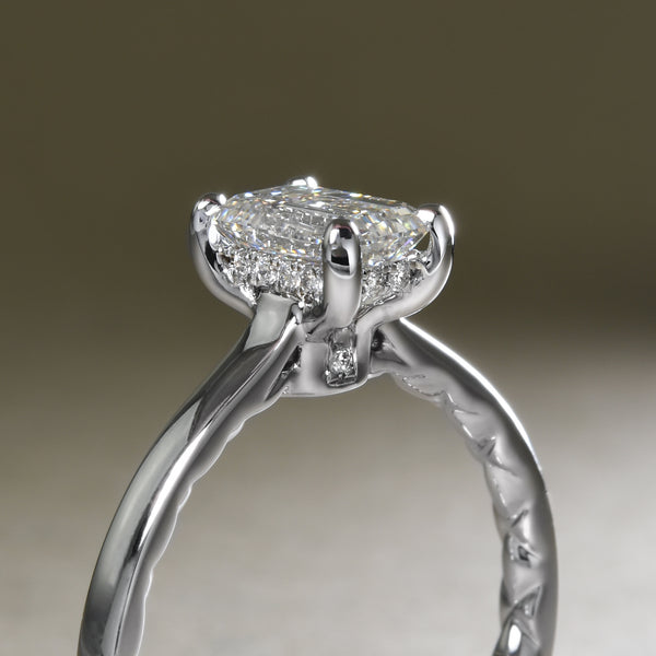 Sleek Emerald-Cut Diamond Solitaire