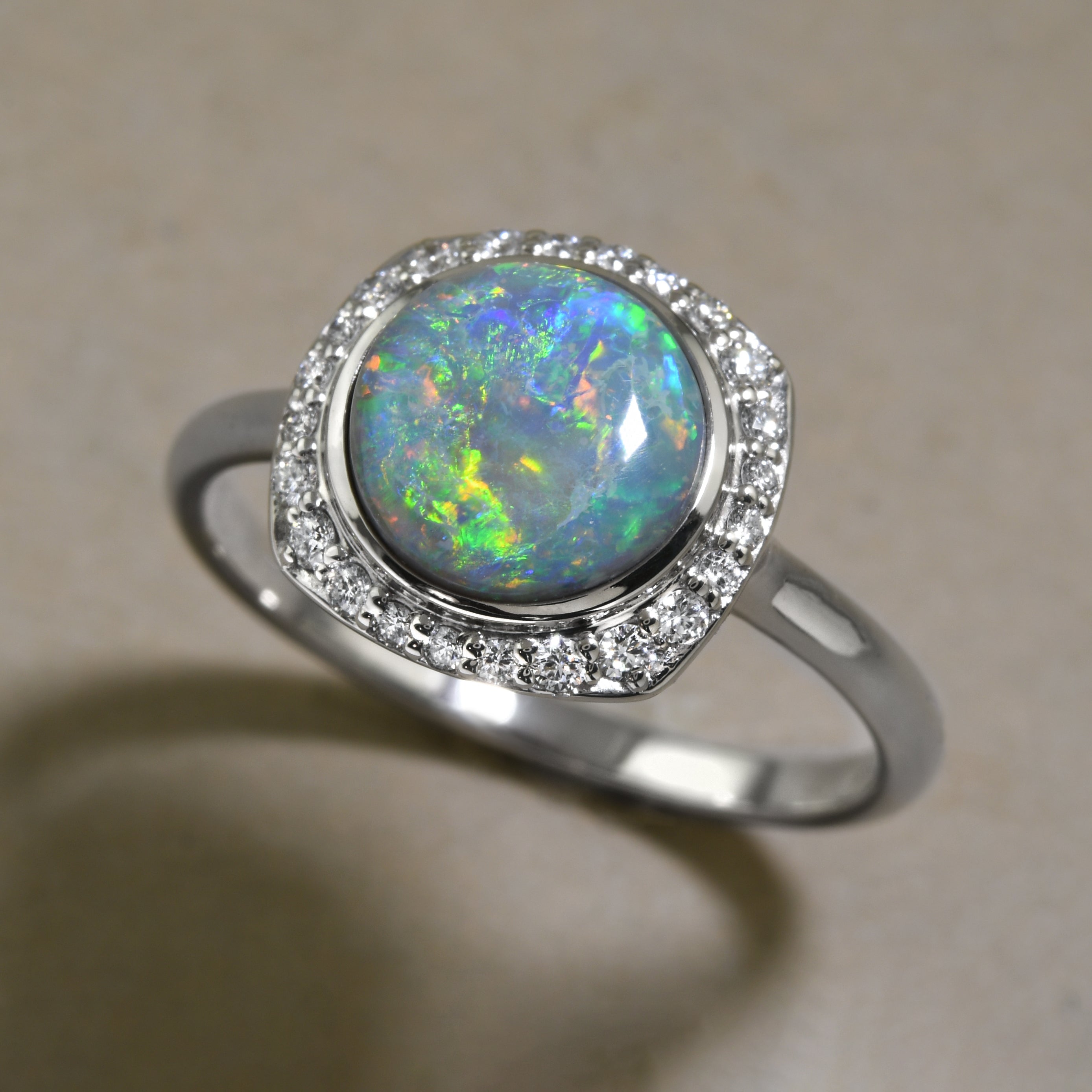 Teardrop Australian Opal Ring - Imogen – Sunday Island Jewelry