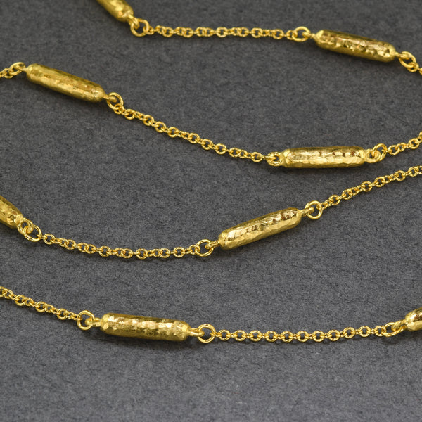 Hammered Station Chain In Gold