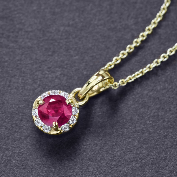 Ruby Halo Pendant