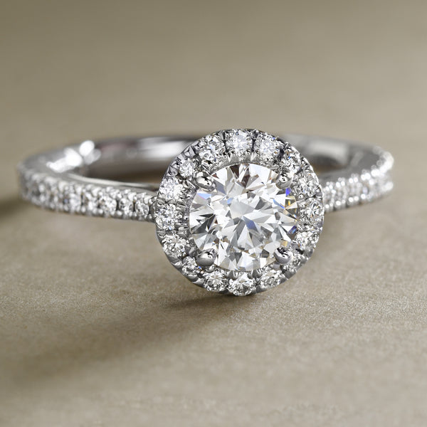 Diamond Halo Engagement Ring