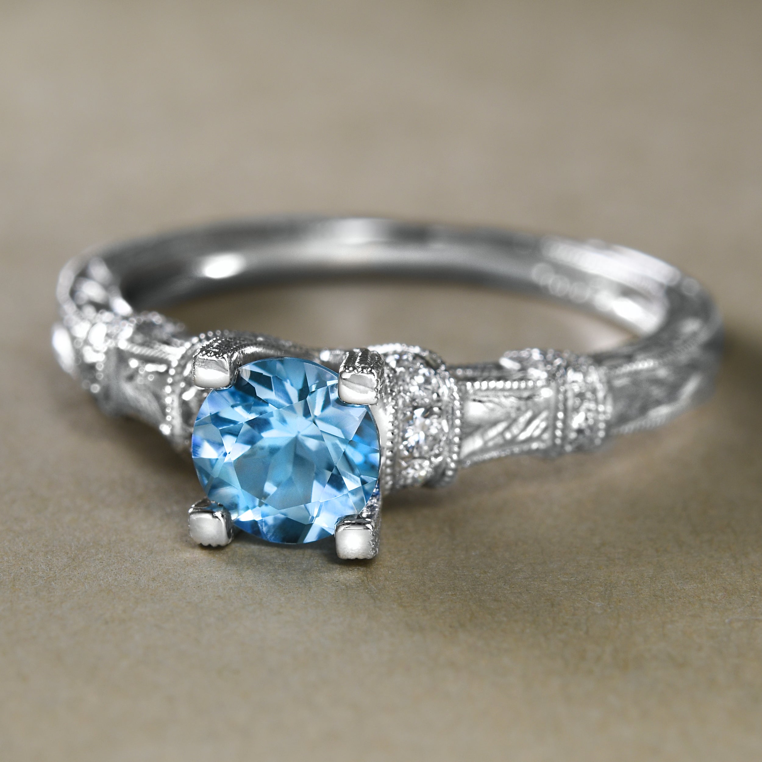 Natural Mens Swiss Blue Topaz Ring Original London Blue Topaz Stone Ring  For Men | eBay