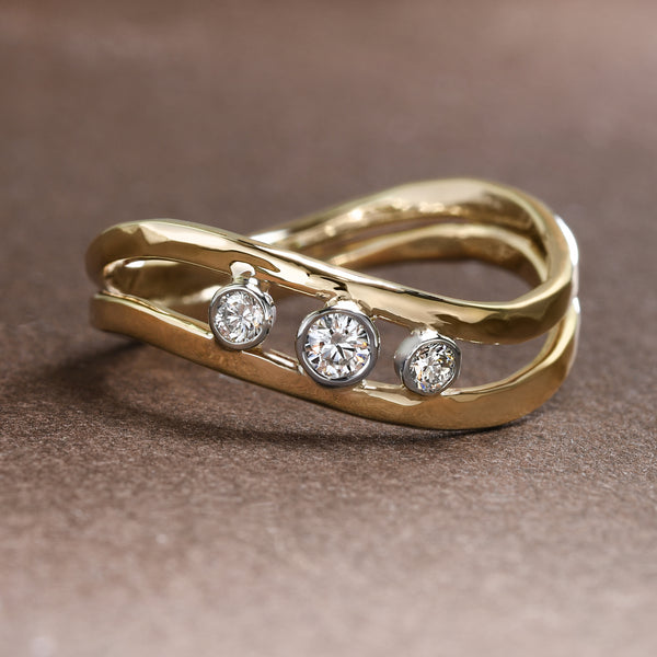 "Gentle Waves" Ring By Tom Kruskal