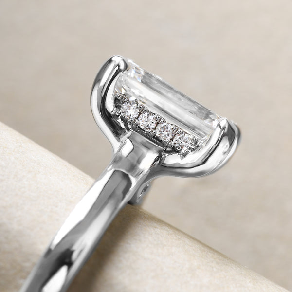 Sleek Emerald-Cut Diamond Solitaire