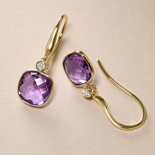 Cushion Amethyst Drops