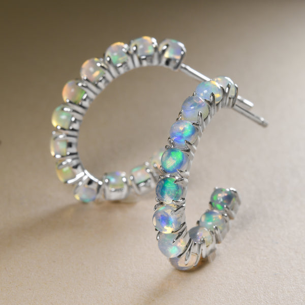 Opal Inside-Outside Hoops