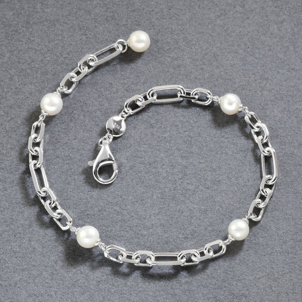Pearl and Chain Bracelet