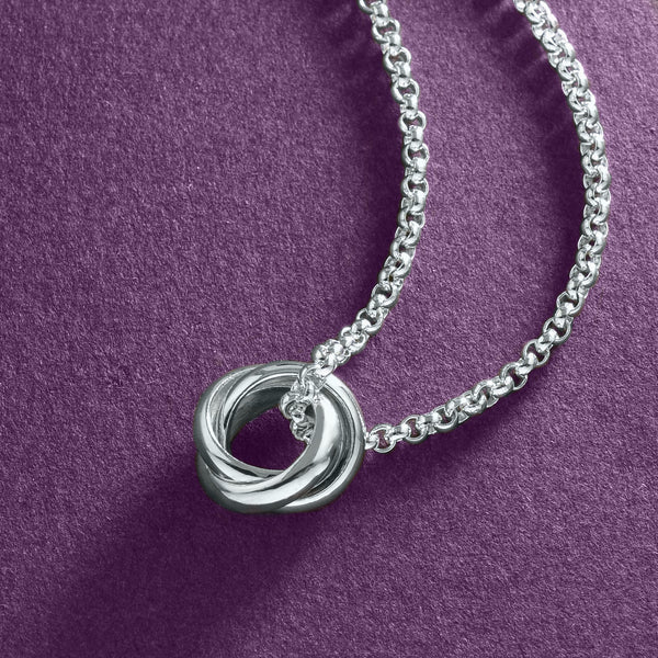 Silver Rolling Rings Pendant