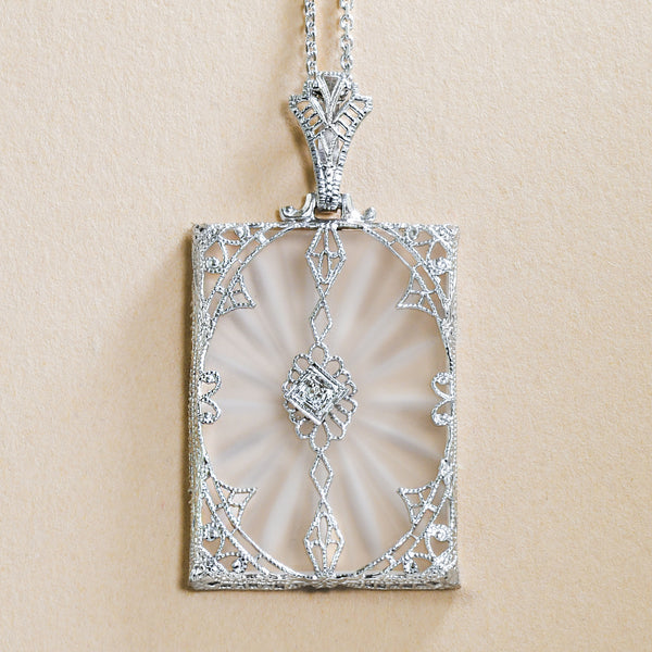 Antique Camphor Glass Pendant