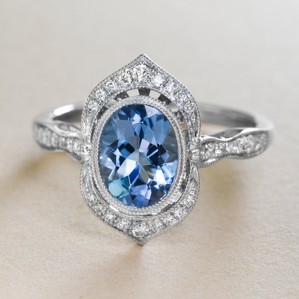 Fanciful Aquamarine Ring