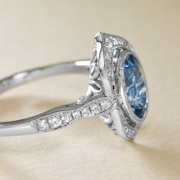 Fanciful Aquamarine Ring