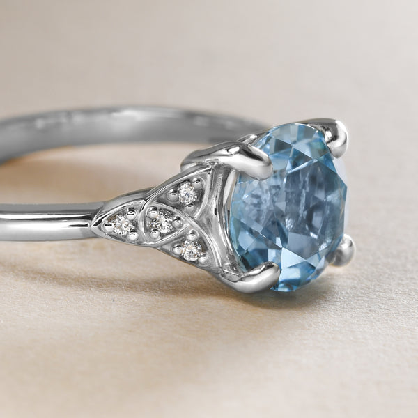 Celtic Blue Topaz Ring