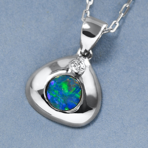 Modern Opal Doublet Pendant