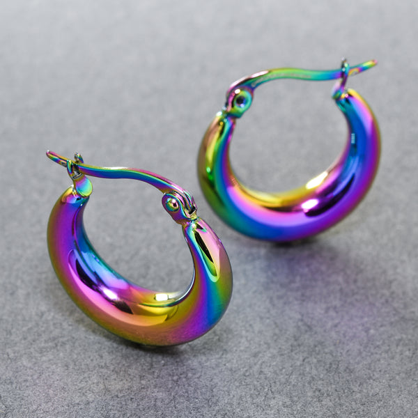 Rainbow Tapered Steel Hoops