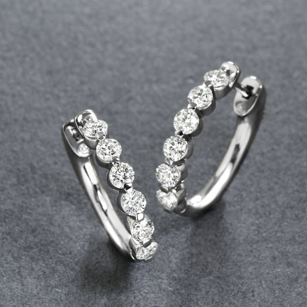 Sophisticated Diamond Hoops